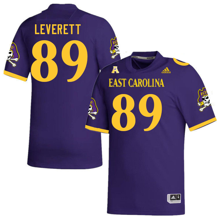 Men #89 Malik Leverett ECU Pirates College Football Jerseys Stitched Sale-Purple - Click Image to Close